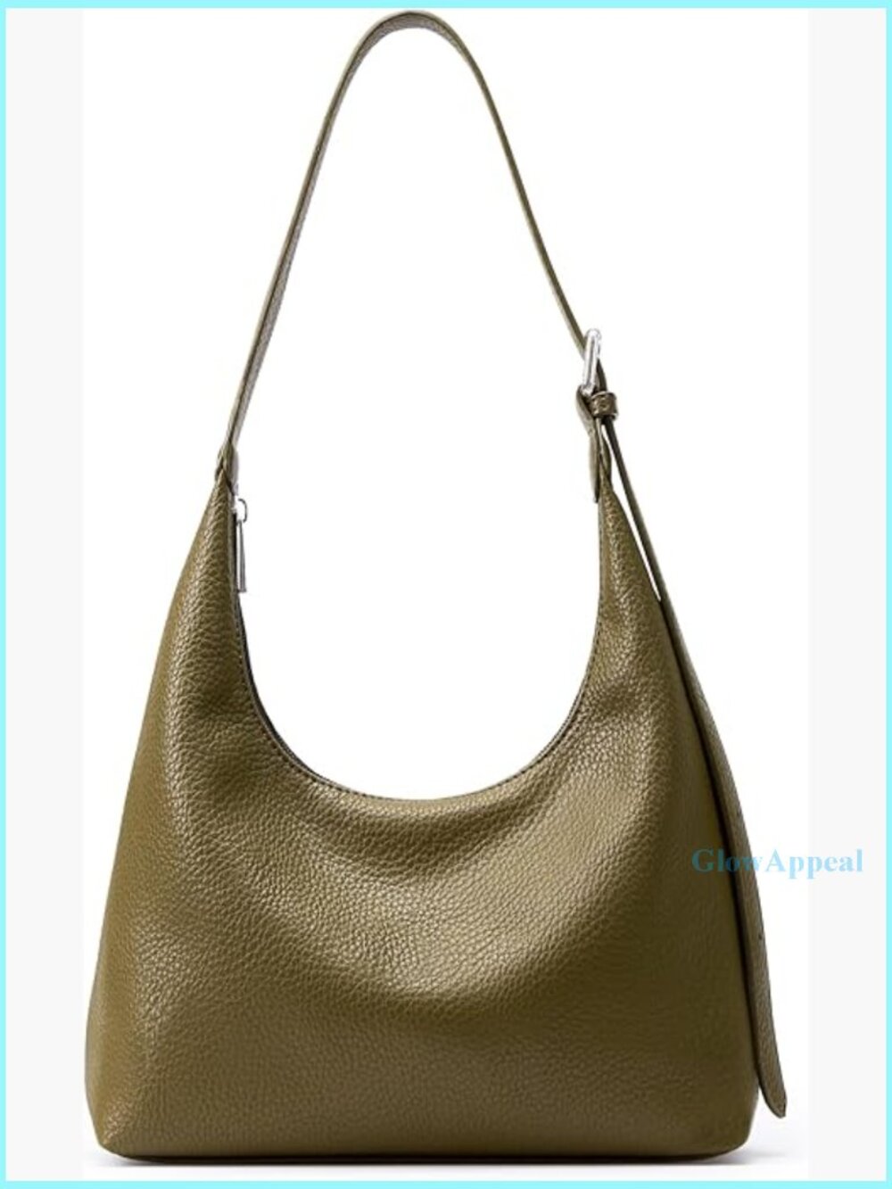Vegan Leather Tote Bag With Adjustable Strap, Zipper Closure, Multiple Pockets